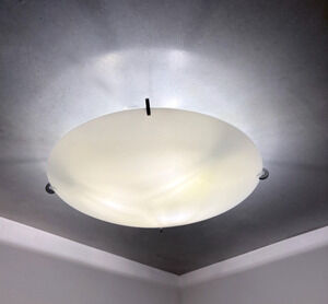 Vintage MCM IKEA Erbium Ceiling Light –Scandinavian Glass Design -New Open Box